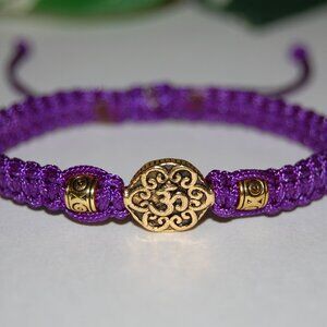 Om Bracelet,Braided Bracelet,Om Charm Drawstring Bracelet,Yoga Bracelet